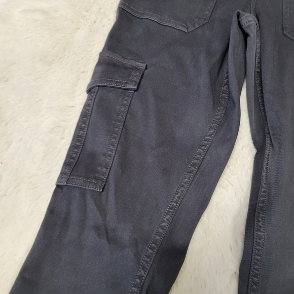 New SPANX Stretch Twill Ankle Cargo Hi Waist pants Washed Black Size S - Picture 5 of 8